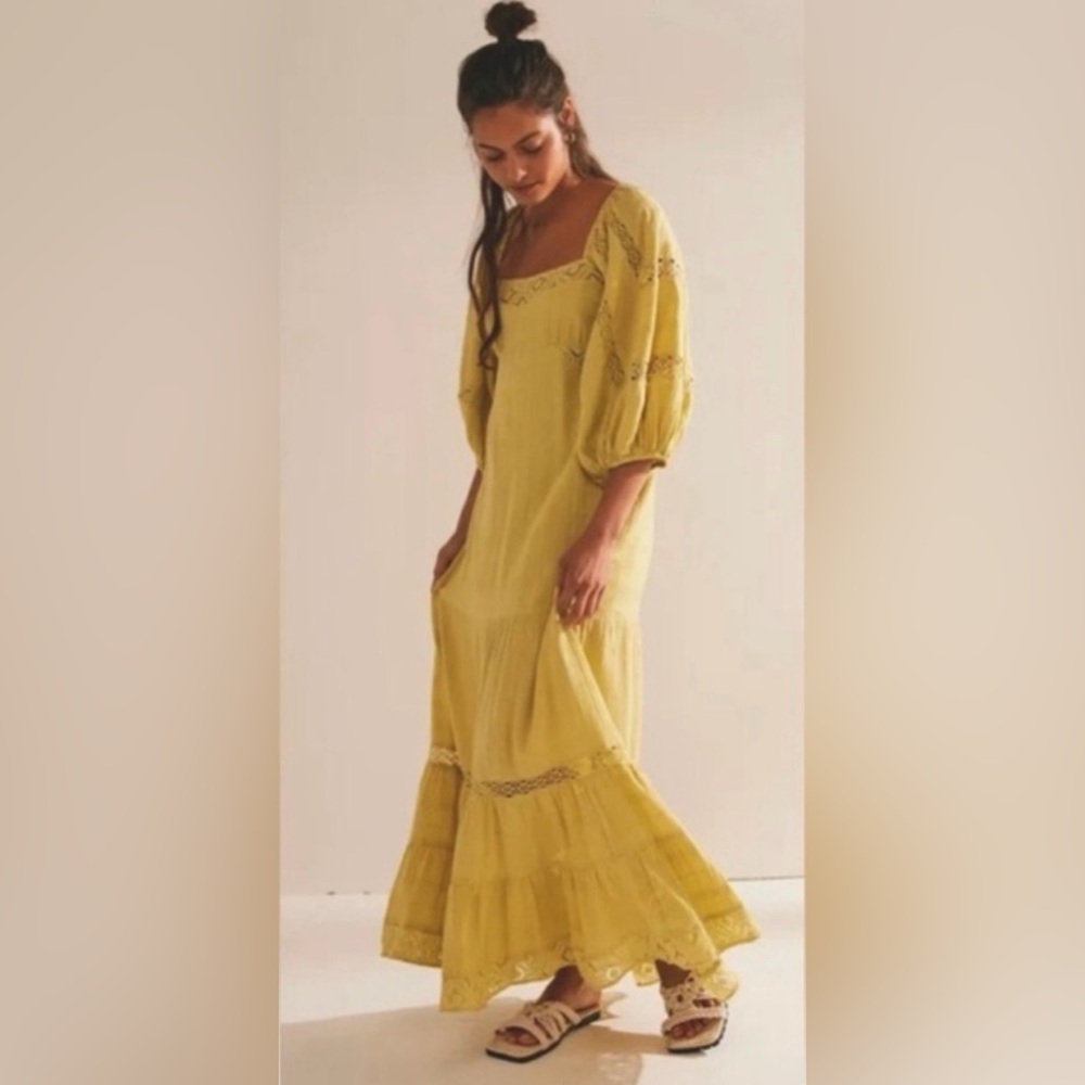 Free People All The Attitude Maxi Dress Size L
